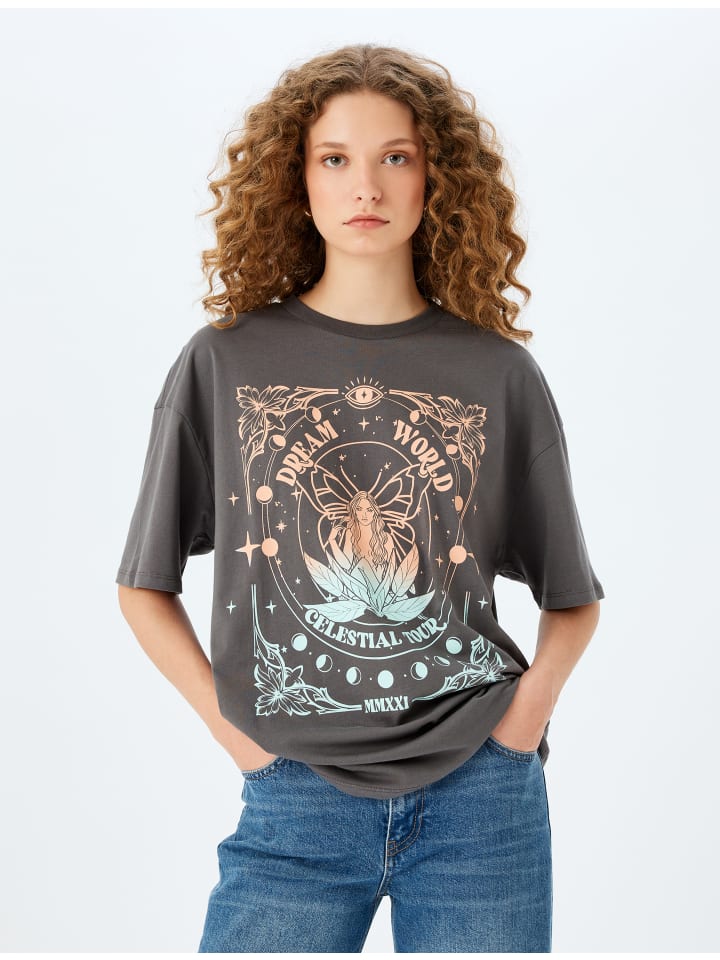 Футболка KOTON, антрацит
Футболка KOTON, антрацит