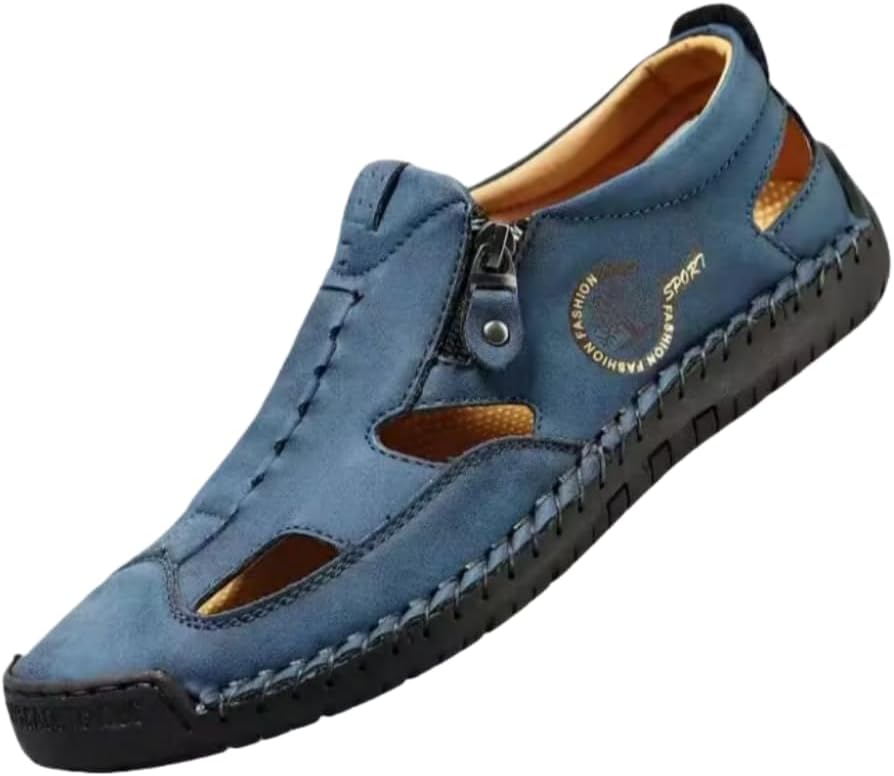 Мужские кожаные повседневные сандалии с боковой молнией, ручная строчка, дышащая летняя обувь, доступные в белом, черном и синем цветах Generic
Мужские кожаные повседневные сандалии с боковой молнией, ручная строчка, дышащая летняя обувь, доступные в белом, черном и синем цветах Generic