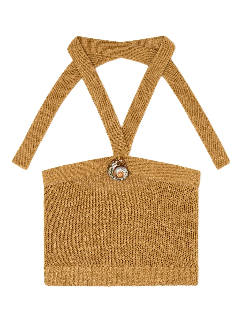 Декорированный топ с вырезом халтер Alanui, коричневый
Декорированный топ с вырезом халтер Alanui, коричневый