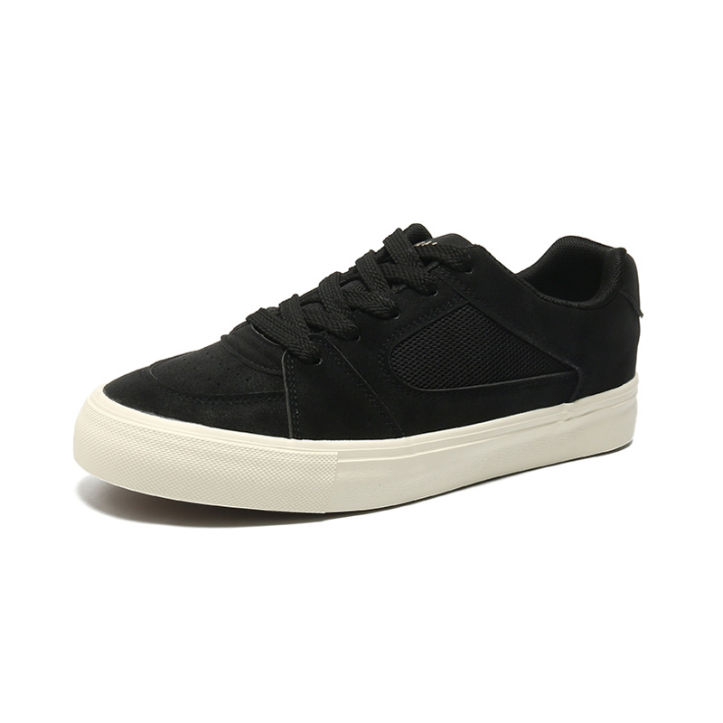 KYMOOU Скользоустойчивые и дышащие мужские скейтерские кеды низкие черные, цвет Black 
KYMOOU Скользоустойчивые и дышащие мужские скейтерские кеды низкие черные, цвет Black