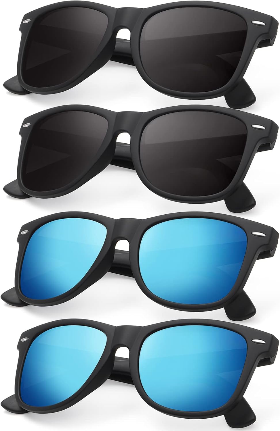 Поляризованные солнцезащитные очки для женщин и мужчин - модные солнцезащитные очки для вождения, рыбалки, с защитой от УФ-излучения UV400 Occhsouo, A16-black*2+blue*2
Поляризованные солнцезащитные очки для женщин и мужчин - модные солнцезащитные очки для вождения, рыбалки, с защитой от УФ-излучения UV400 Occhsouo, A16-black*2+blue*2