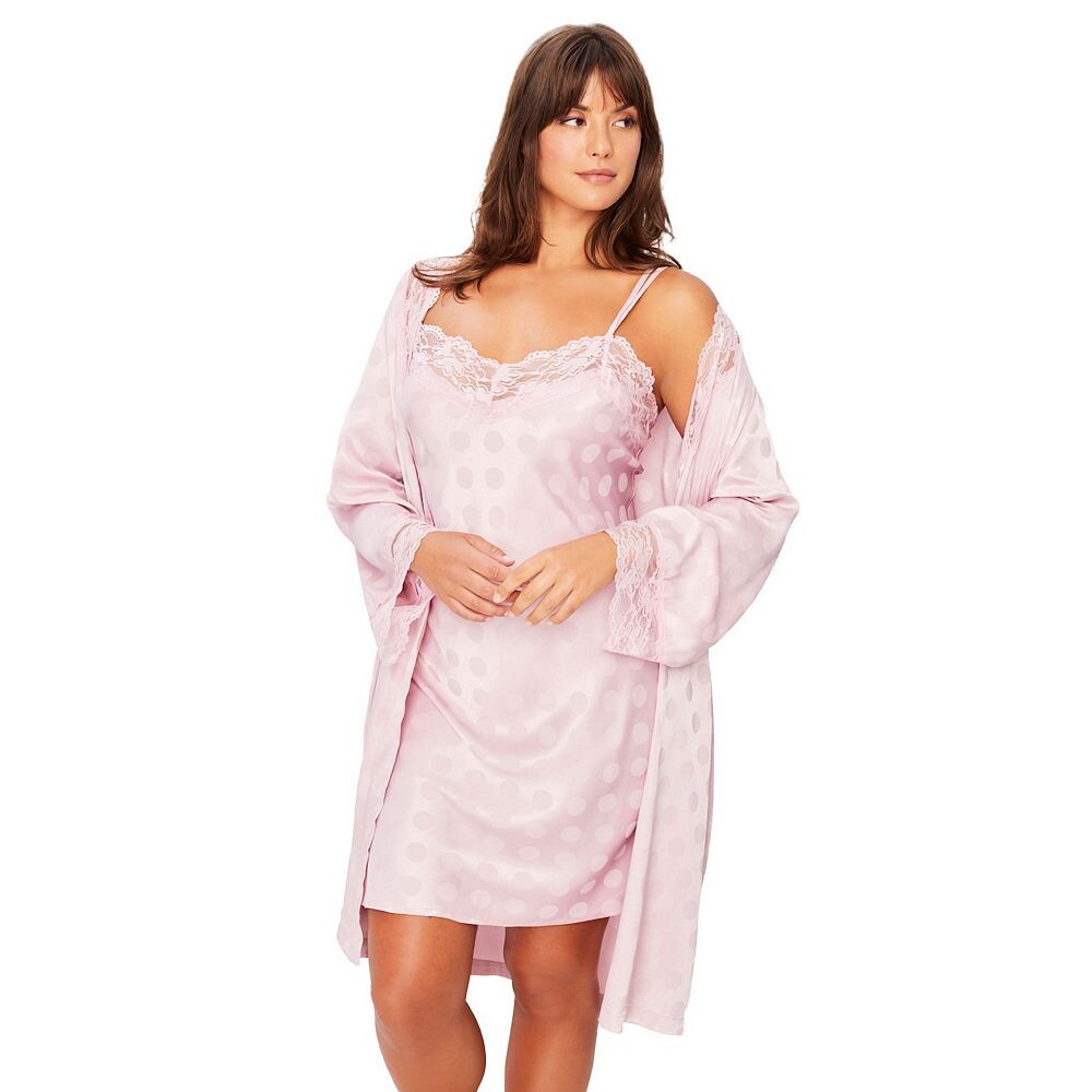 Amoureuse - женский комплект из роскошного атласного короткого пеньюара, цвет Sunset Mauve Dot
Amoureuse - женский комплект из роскошного атласного короткого пеньюара, цвет Sunset Mauve Dot