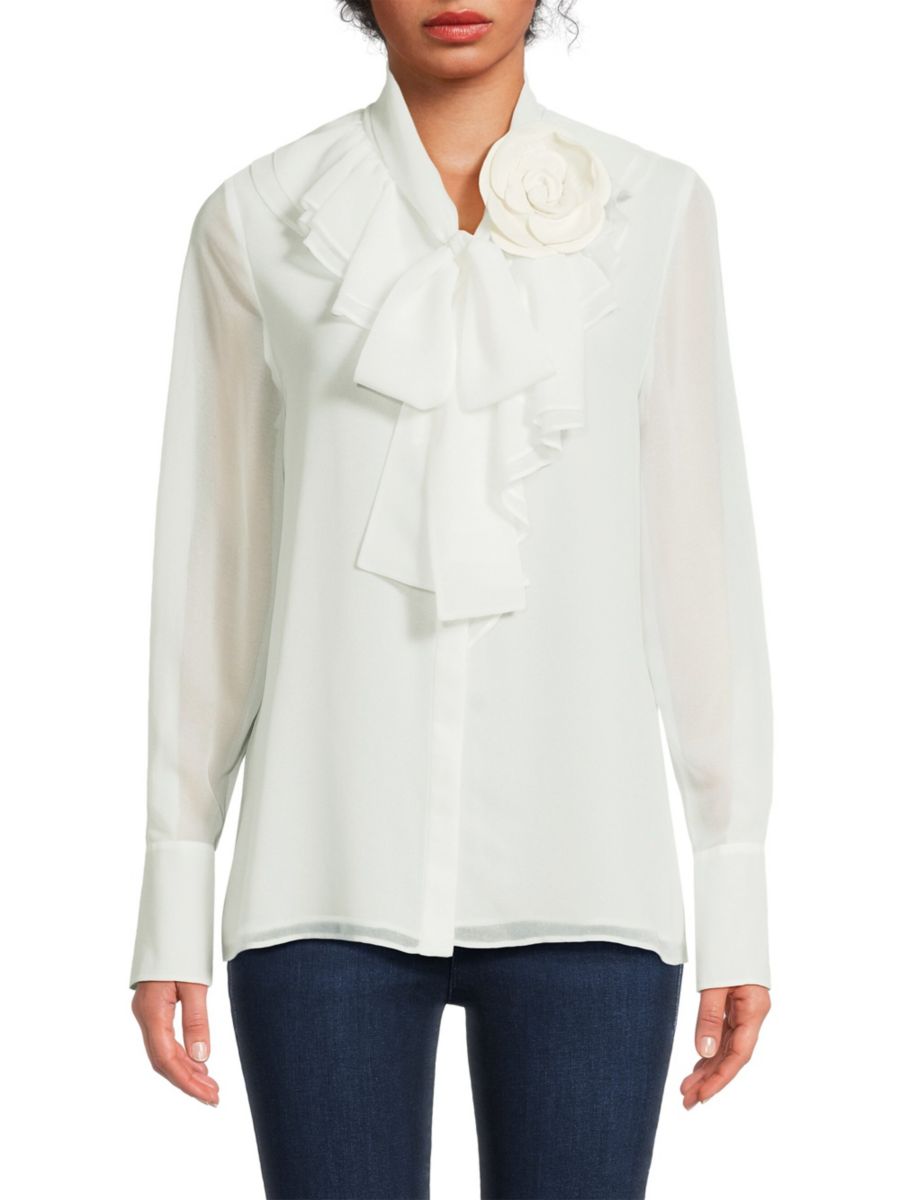 Блузка Yoli с цветочным принтом и оборками Ungaro, слоновая кость
Блузка Yoli с цветочным принтом и оборками Ungaro, слоновая кость