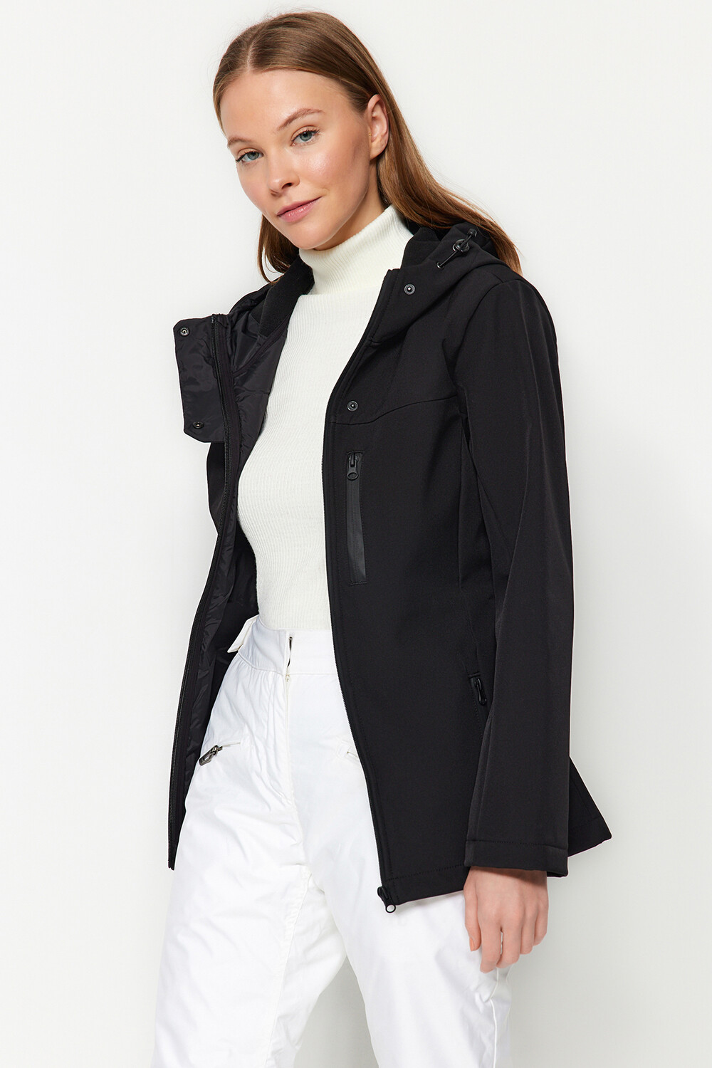 Черное водонепроницаемое флисовое пальто с капюшоном Winter Essentials/Ski Collection Trendyol, черный
Черное водонепроницаемое флисовое пальто с капюшоном Winter Essentials/Ski Collection Trendyol, черный