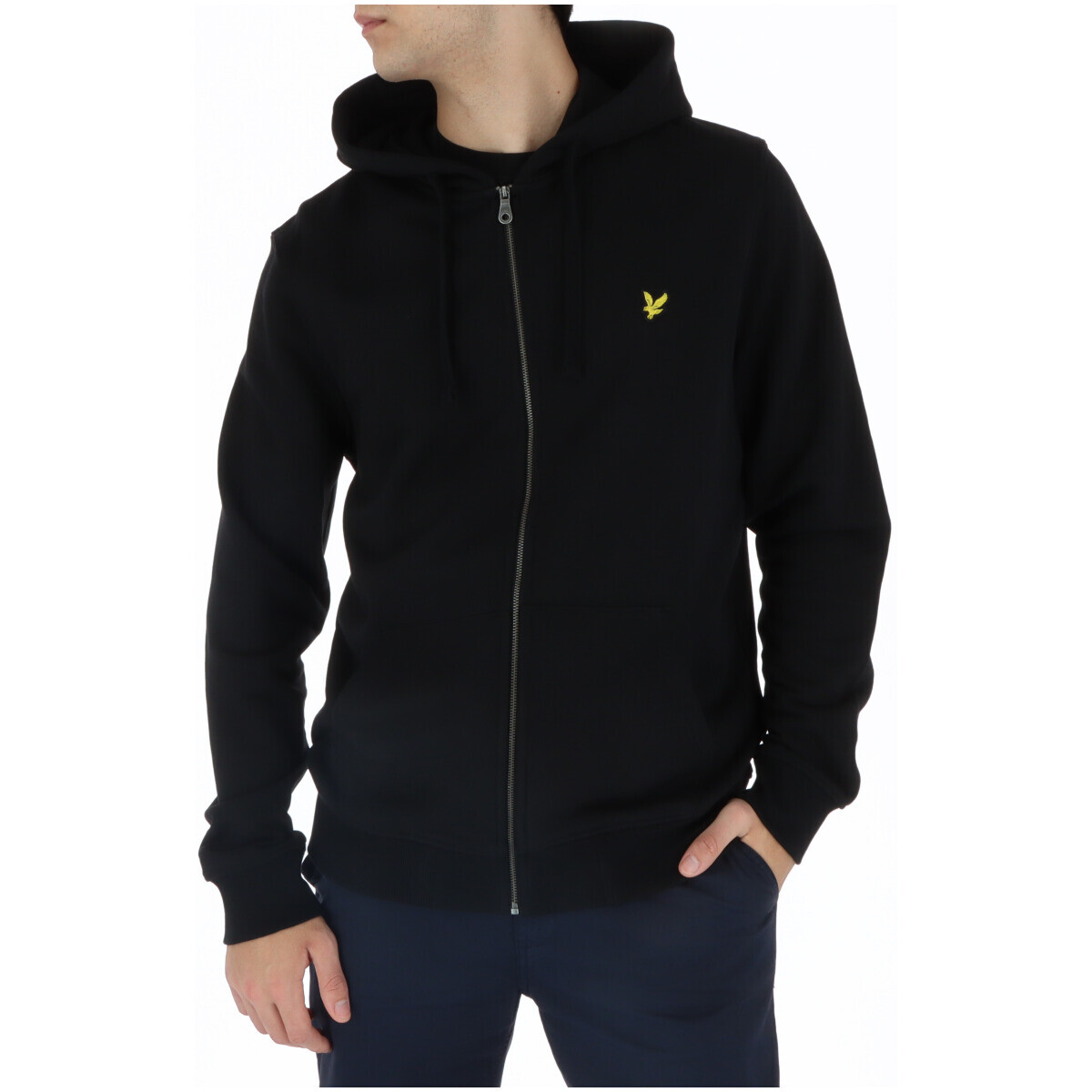 Толстовка мужская Lyle & Scott на молнии с капюшоном, черный 
Толстовка мужская Lyle & Scott на молнии с капюшоном, черный