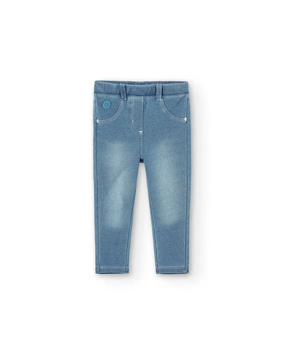 Детские джинсы-леггинсы с задними карманами и шлевками на поясе Boboli, светло-голубой
Детские джинсы-леггинсы с задними карманами и шлевками на поясе Boboli, светло-голубой