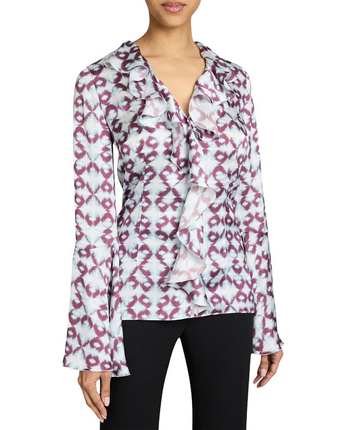 СИДНЕЙ Блуза с длинными рукавами и рюшами в графическом принте, шифон Santorelli, синий
СИДНЕЙ Блуза с длинными рукавами и рюшами в графическом принте, шифон Santorelli, синий