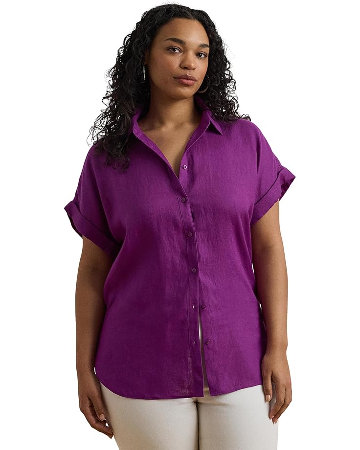 Рубашка Lauren Ralph Lauren Plus Size Relaxed Fit Linen Short-Sleeve Shirt, цвет Purple Dawn
Рубашка Lauren Ralph Lauren Plus Size Relaxed Fit Linen Short-Sleeve Shirt, цвет Purple Dawn