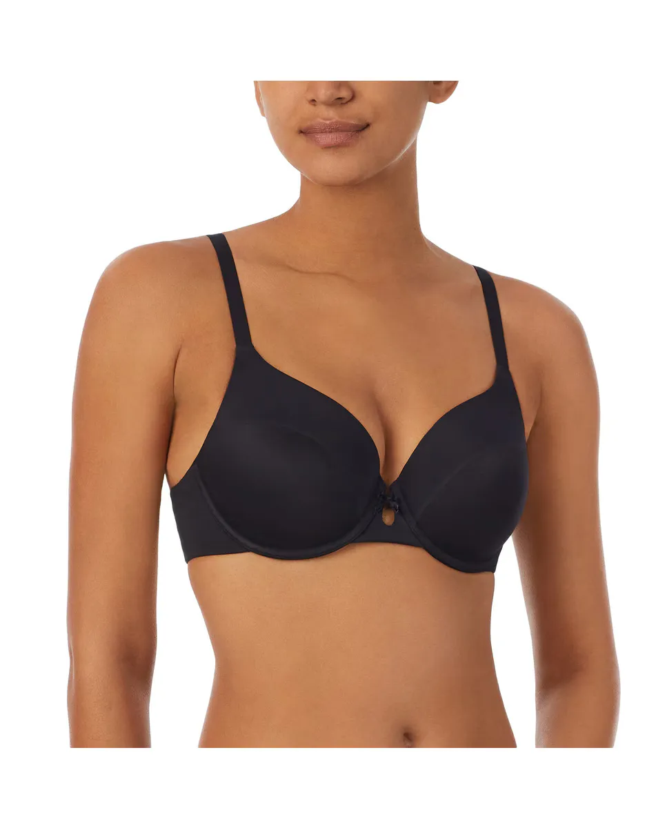 Формованный атласный бюстгальтер из микрофибры на косточках DKNY, чёрный
Формованный атласный бюстгальтер из микрофибры на косточках DKNY, чёрный