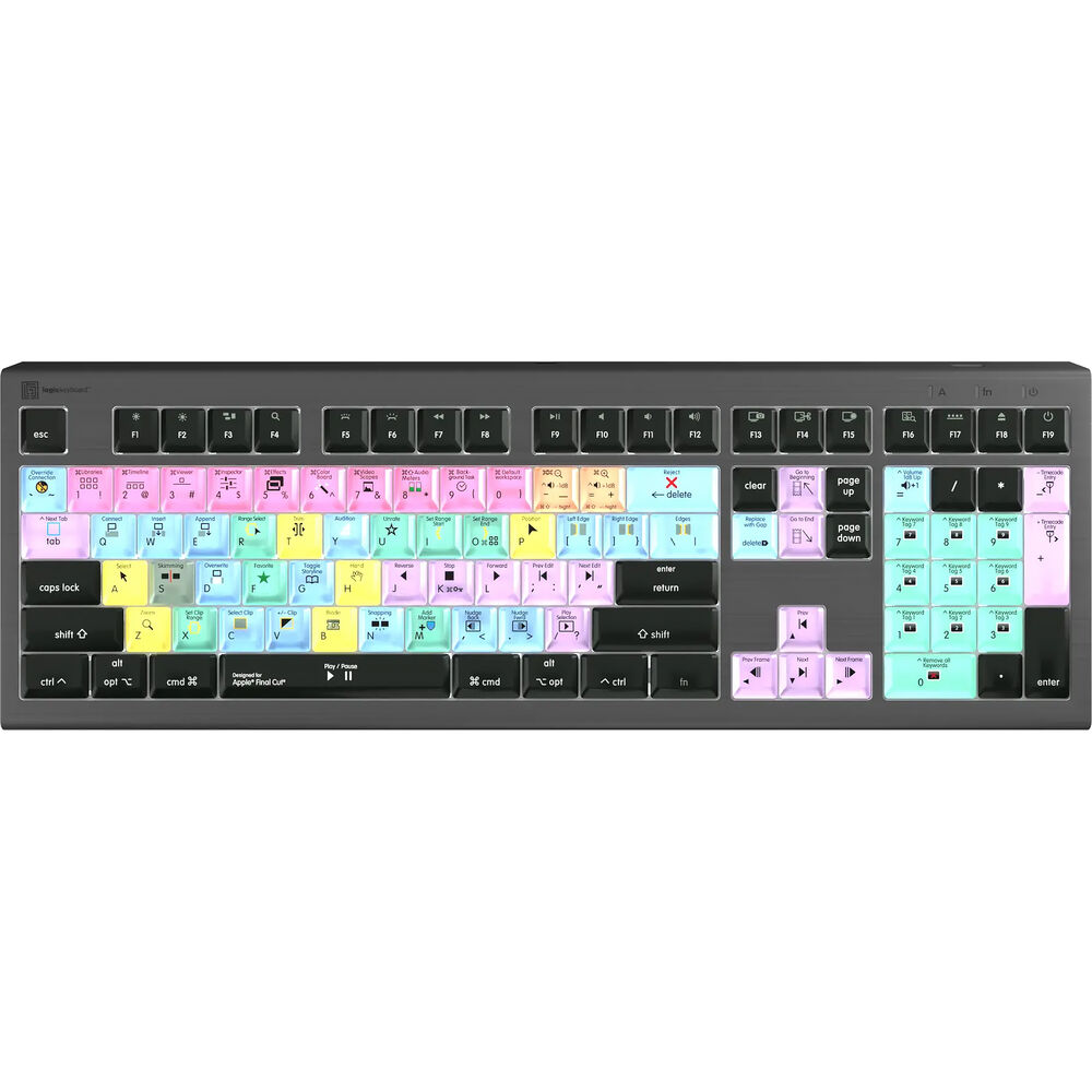 Клавиатура Logickeyboard ASTRA 2 с подсветкой для Apple Final Cut Pro X (Mac, английский (США))
Клавиатура Logickeyboard ASTRA 2 с подсветкой для Apple Final Cut Pro X (Mac, английский (США))