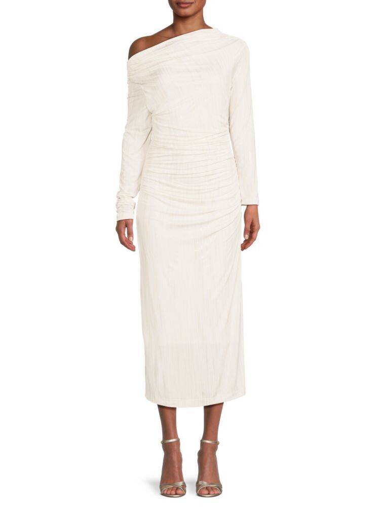 Платье макси с металлизированной фольгой и рюшами Renee C., цвет Ivory Gold
Платье макси с металлизированной фольгой и рюшами Renee C., цвет Ivory Gold