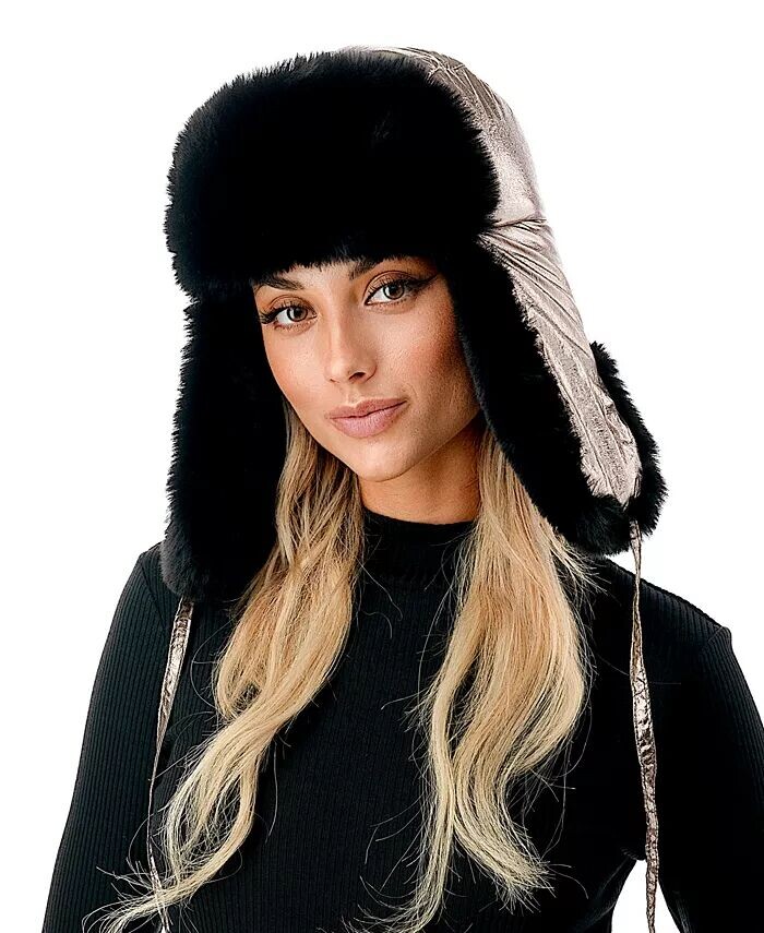 Женская шапка-ушанка из искусственного меха цвета металлик Marcus Adler, серый
Женская шапка-ушанка из искусственного меха цвета металлик Marcus Adler, серый
