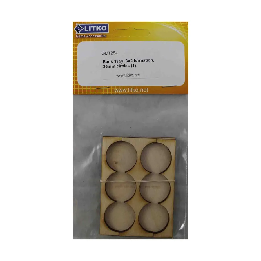 Поднос для рангов - форма 3x2, круглые основания 25 мм, Miniature Movement Trays - Rank (Litko Aerosystems)
Поднос для рангов - форма 3x2, круглые основания 25 мм, Miniature Movement Trays - Rank (Litko Aerosystems)