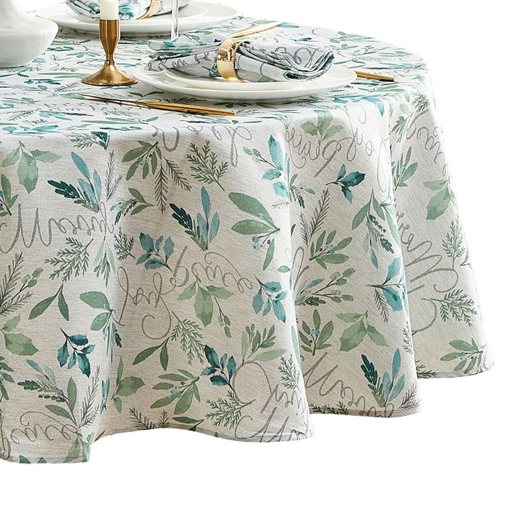 Elrene Home Fashion Seasons Greetings Праздничная ткань 70-дюймовая круглая скатерть, синий
Elrene Home Fashion Seasons Greetings Праздничная ткань 70-дюймовая круглая скатерть, синий