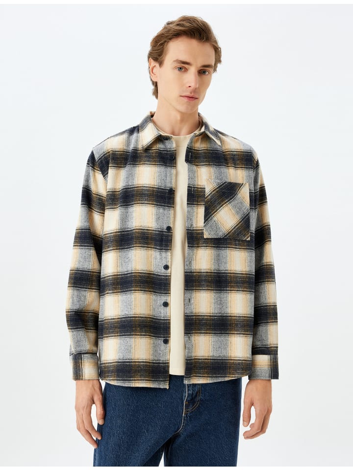 Рубашка в клетку антрацитового цвета KOTON
Рубашка в клетку антрацитового цвета KOTON