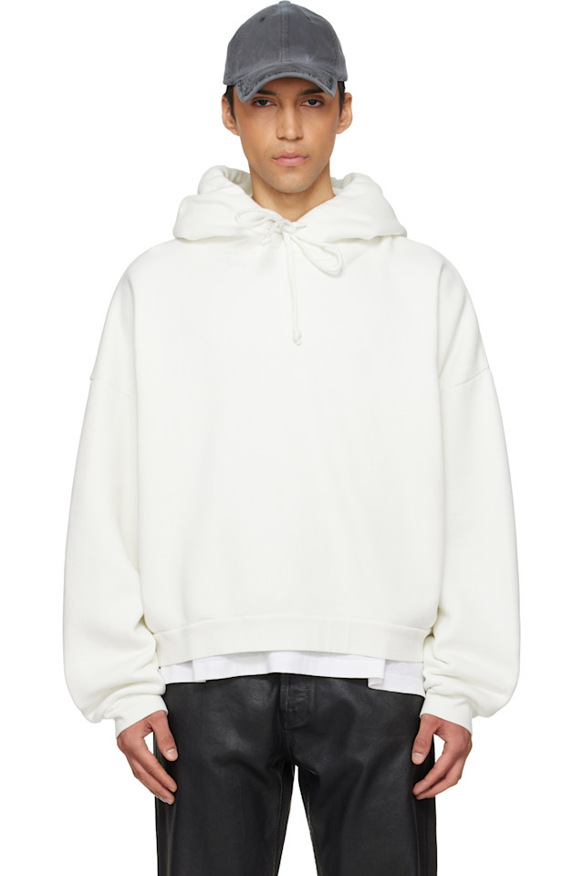 Acne Studios Белая флисовая толстовка с логотипом
Acne Studios Белая флисовая толстовка с логотипом