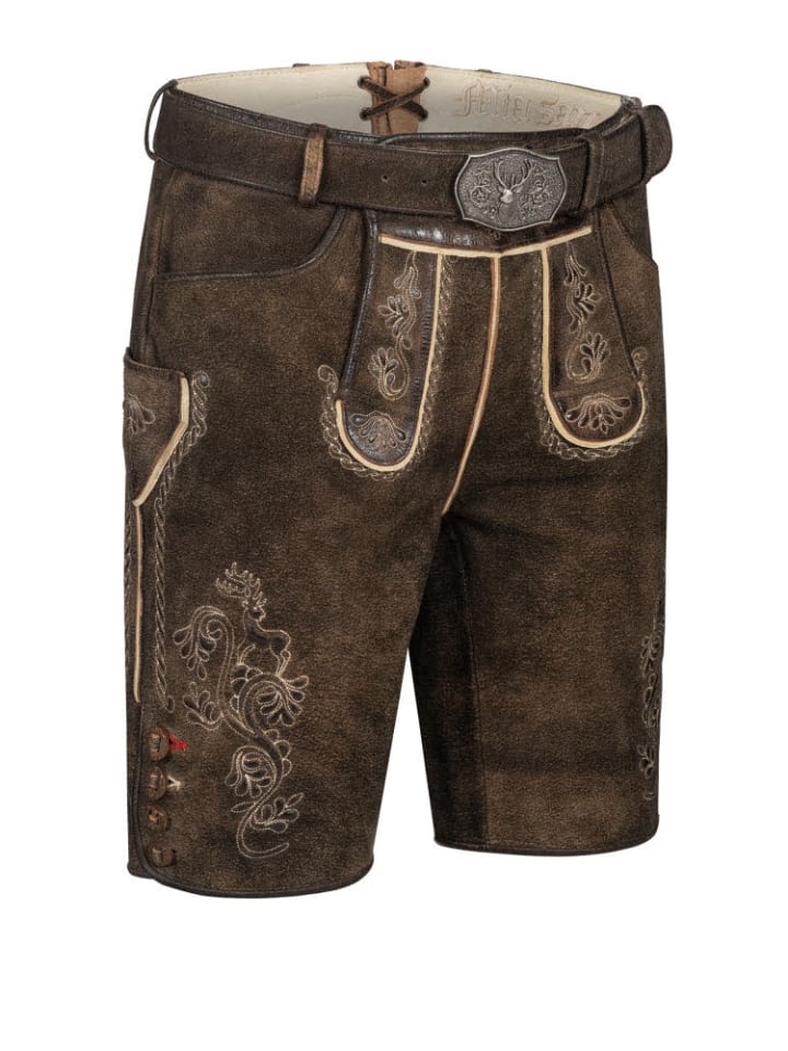 Nübler Короткие кожаные брюки Ханси коричневого цвета
Nübler Короткие кожаные брюки Ханси коричневого цвета