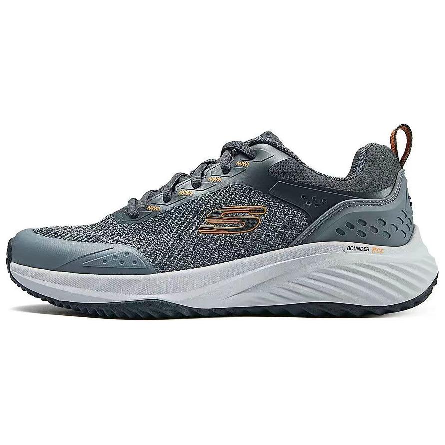 Кроссовки Skechersones Bounder Low Top Casual мужские серо-оранжевые 
Кроссовки Skechersones Bounder Low Top Casual мужские серо-оранжевые