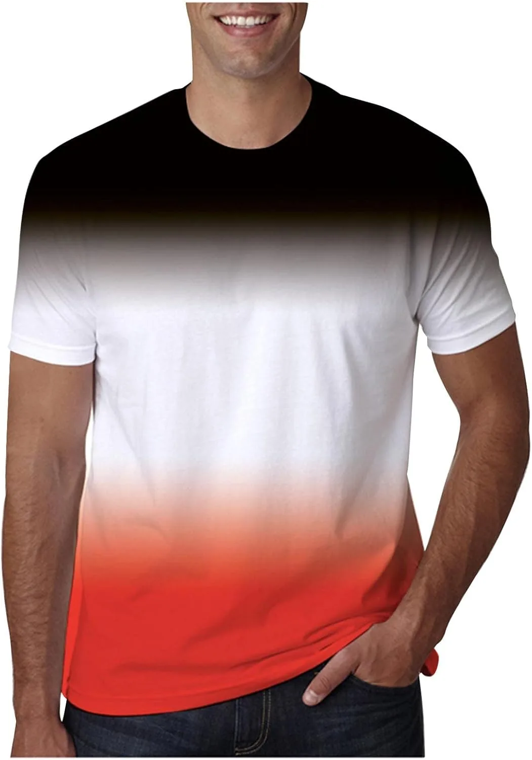 Мужская летняя футболка с коротким рукавом 2025, модный градиент, свободный покрой TXGMNA
Мужская летняя футболка с коротким рукавом 2025, модный градиент, свободный покрой TXGMNA