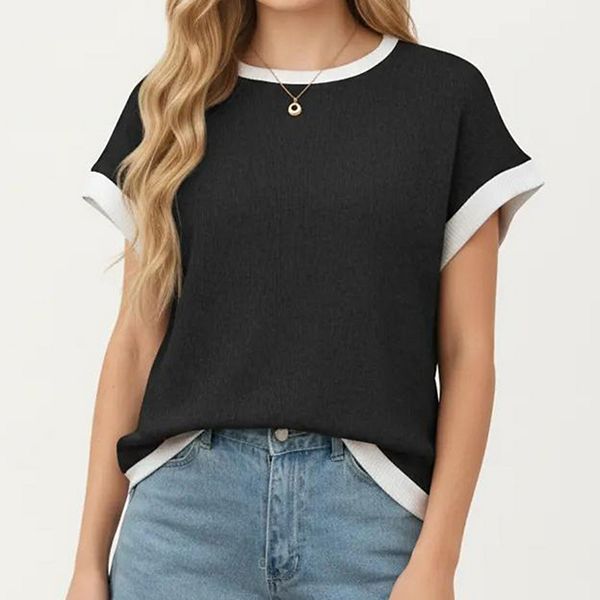 Топ с коротким рукавом из фактурной трикотажной ткани с контрастной резинкой Anna-Kaci, Black
Топ с коротким рукавом из фактурной трикотажной ткани с контрастной резинкой Anna-Kaci, Black