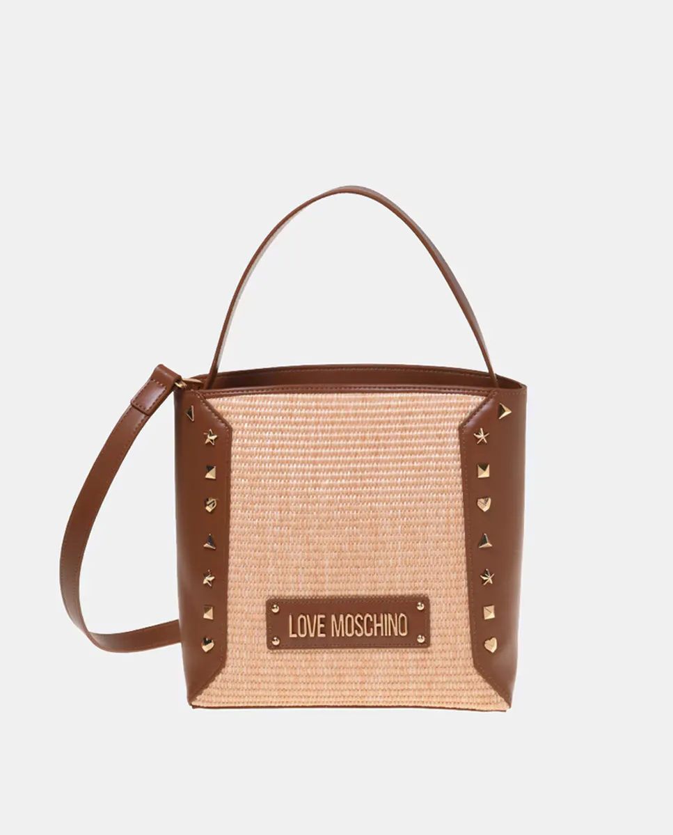 Черная сумка из рафии со съемным плечевым ремнем Love Moschino, натуральный
Черная сумка из рафии со съемным плечевым ремнем Love Moschino, натуральный