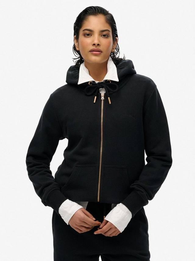 Толстовка на молнии с логотипом essential Superdry, черный 
Толстовка на молнии с логотипом essential Superdry, черный