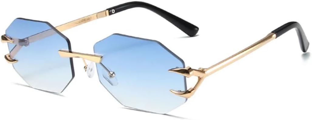 Солнцезащитные очки с защитой UV400 | Металлическая безободковая оправа | Градиентные линзы в стиле панк | Для женщин и мужчин | Для занятий спортом на открытом воздухе и вождения DSVIGF, Lightblue
Солнцезащитные очки с защитой UV400 | Металлическая безободковая оправа | Градиентные линзы в стиле панк | Для женщин и мужчин | Для занятий спортом на открытом воздухе и вождения DSVIGF, Lightblue