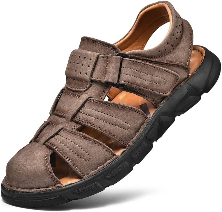 Мужские кожаные спортивные сандалии Mecolop с закрытым носком, регулируемые, для прогулок на улице, сандалии-рыбацкие, хаки
Мужские кожаные спортивные сандалии Mecolop с закрытым носком, регулируемые, для прогулок на улице, сандалии-рыбацкие, хаки