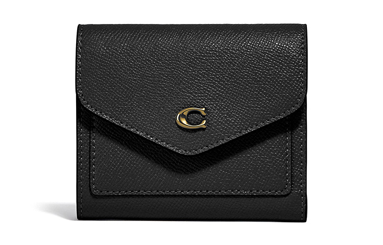 Кошелек-конверт Wyn Leather с монетницей женский черный COACH 
Кошелек-конверт Wyn Leather с монетницей женский черный COACH