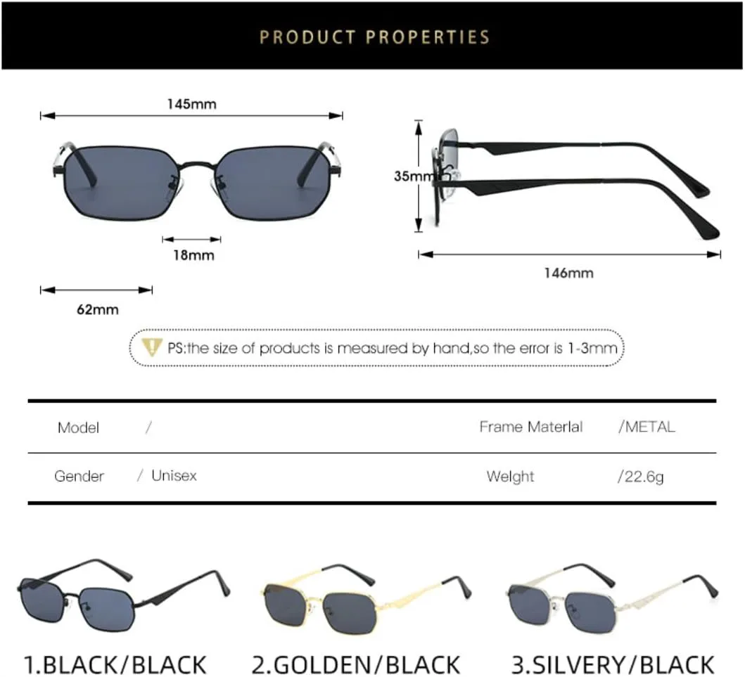 Роскошные квадратные женские солнцезащитные очки с металлической оправой в стиле ретро, мужские очки с защитой от УФ-излучения UV400 UATXTAU, Golden Green
Роскошные квадратные женские солнцезащитные очки с металлической оправой в стиле ретро, мужские очки с защитой от УФ-излучения UV400 UATXTAU, Golden Green