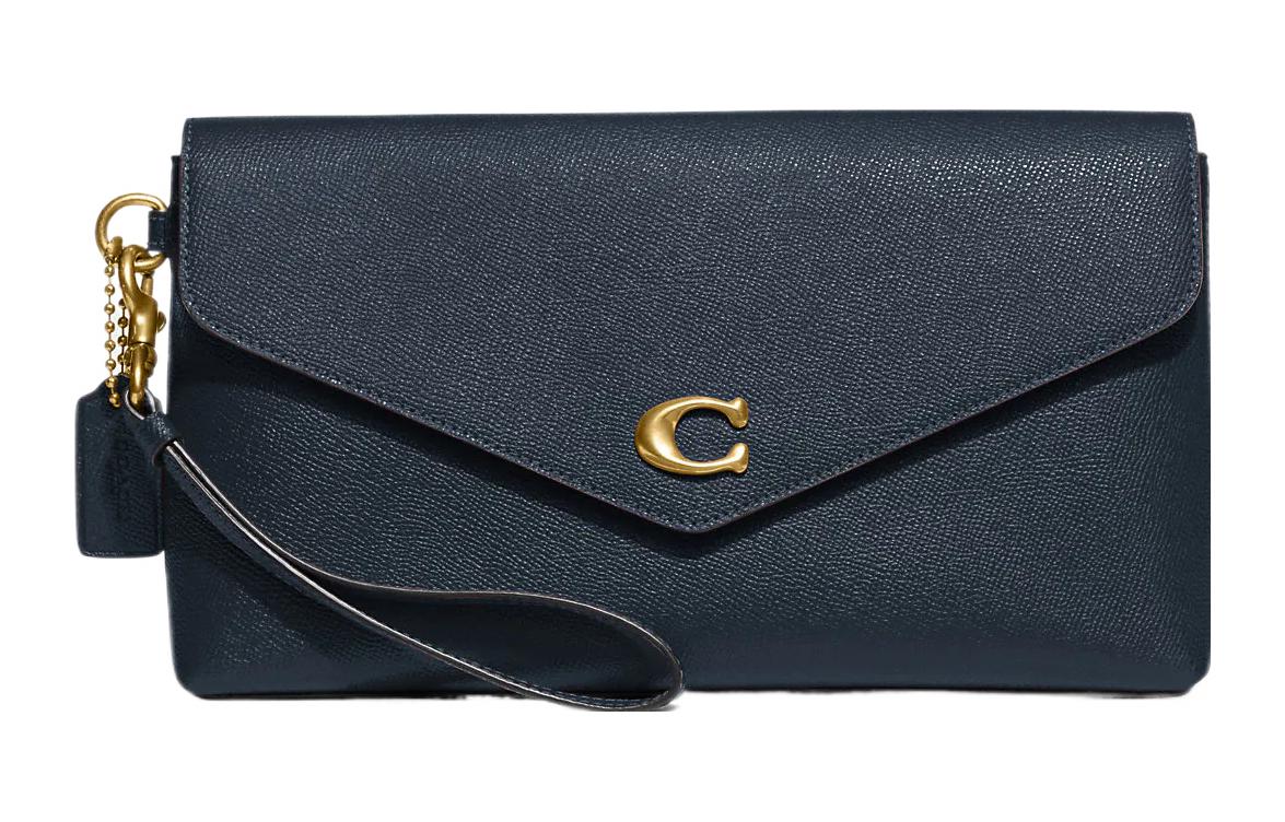 COACH Кожаный клатч Wyn большого размера, женский, темно-синий
COACH Кожаный клатч Wyn большого размера, женский, темно-синий