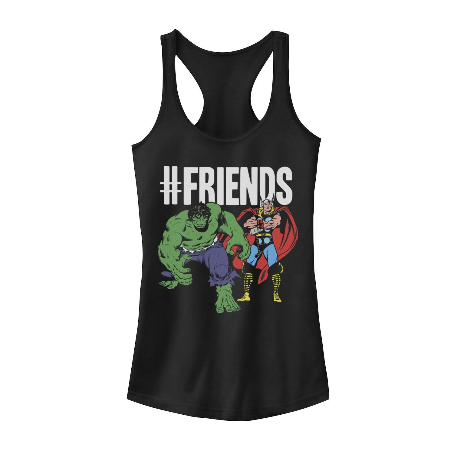 Классическая ретро-графическая майка Marvel Thor and Hulk Friends для юниоров Marvel