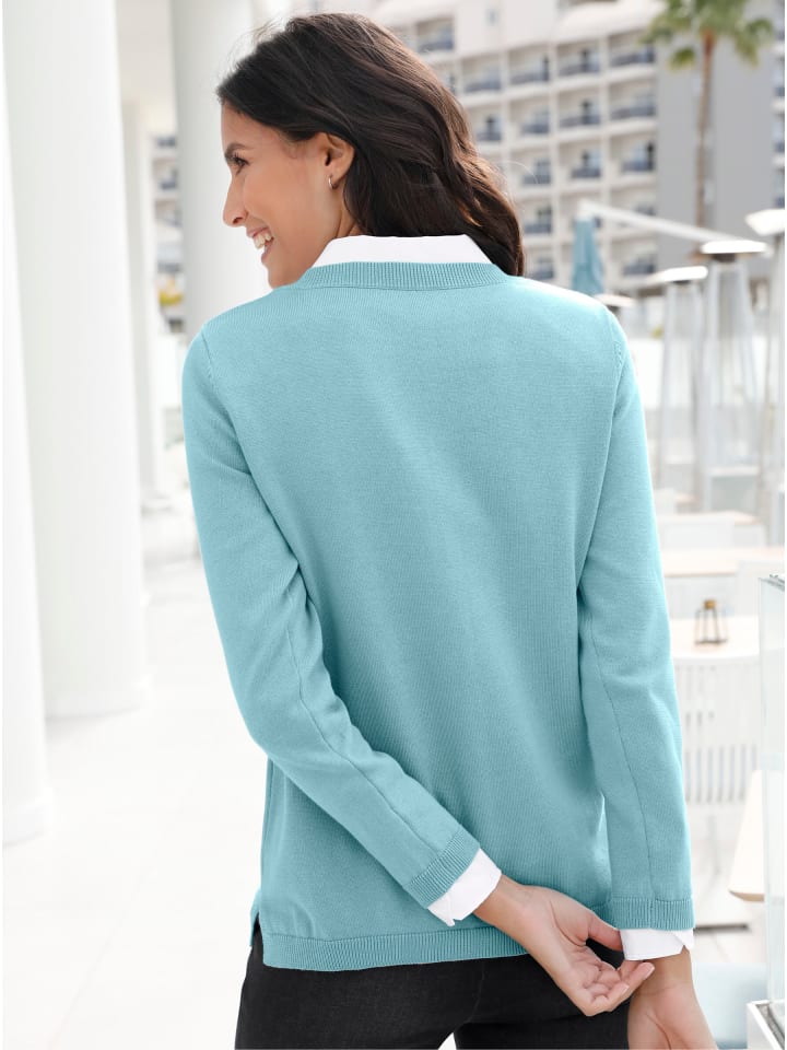 Свитер с V-образным вырезом зимнего бирюзового цвета WITT WEIDEN
Свитер с V-образным вырезом зимнего бирюзового цвета WITT WEIDEN