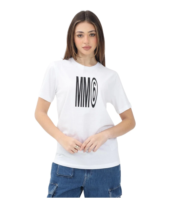 Белая футболка с логотипом mm6 Maison Margiela, белый
Белая футболка с логотипом mm6 Maison Margiela, белый
