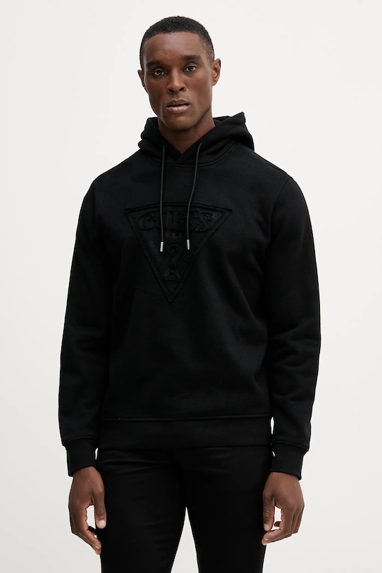 Хлопковая толстовка Guess, черный
Хлопковая толстовка Guess, черный