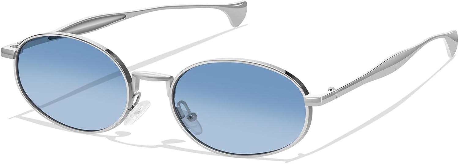 Солнцезащитные очки золотистого овального цвета для женщин и мужчин, ретро-дизайн, металлический стиль, модные солнцезащитные очки в стиле 70-х, защита от УФ-излучения YMRFW, Silver/Gradation Blue
Солнцезащитные очки золотистого овального цвета для женщин и мужчин, ретро-дизайн, металлический стиль, модные солнцезащитные очки в стиле 70-х, защита от УФ-излучения YMRFW, Silver/Gradation Blue