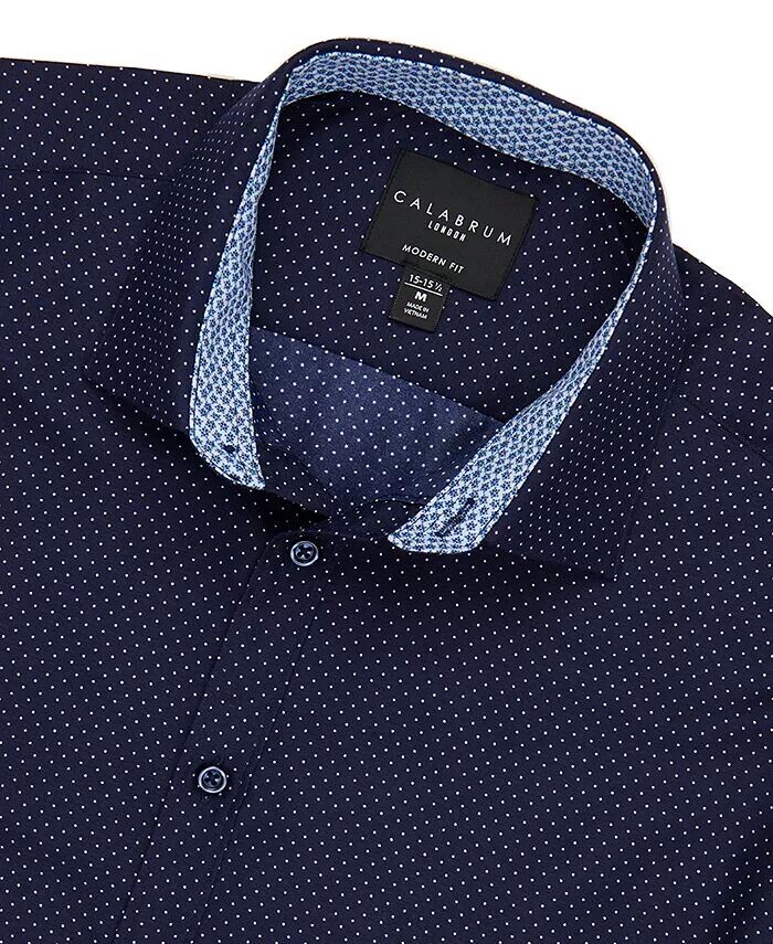 Мужская классическая рубашка Regular Fit с принтом в горошек, не мнется Calabrum, синий
Мужская классическая рубашка Regular Fit с принтом в горошек, не мнется Calabrum, синий