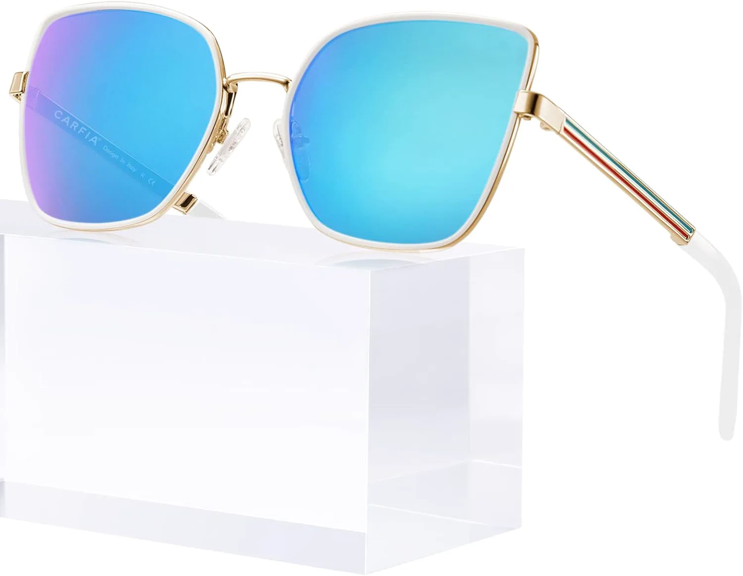 Солнцезащитные очки CARFIA Trendy Square Metal для женщин, поляризованные, с защитой от УФ-излучения, оправа без никеля, модель CA5385, White Frame Ice Blue Mirror
Солнцезащитные очки CARFIA Trendy Square Metal для женщин, поляризованные, с защитой от УФ-излучения, оправа без никеля, модель CA5385, White Frame Ice Blue Mirror