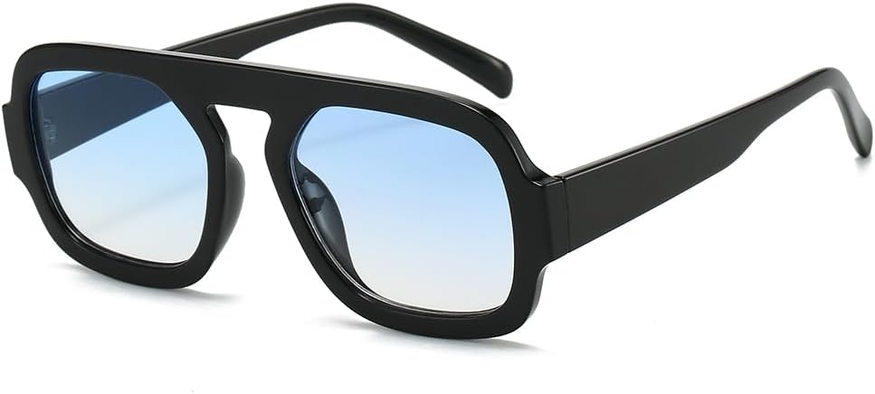 Солнцезащитные очки YAMEIZE Square Pilot для женщин и мужчин: модные ретро-очки в стиле 70-х, классические солнцезащитные очки с плоской верхней частью для активного отдыха, Black Clear Blue
Солнцезащитные очки YAMEIZE Square Pilot для женщин и мужчин: модные ретро-очки в стиле 70-х, классические солнцезащитные очки с плоской верхней частью для активного отдыха, Black Clear Blue