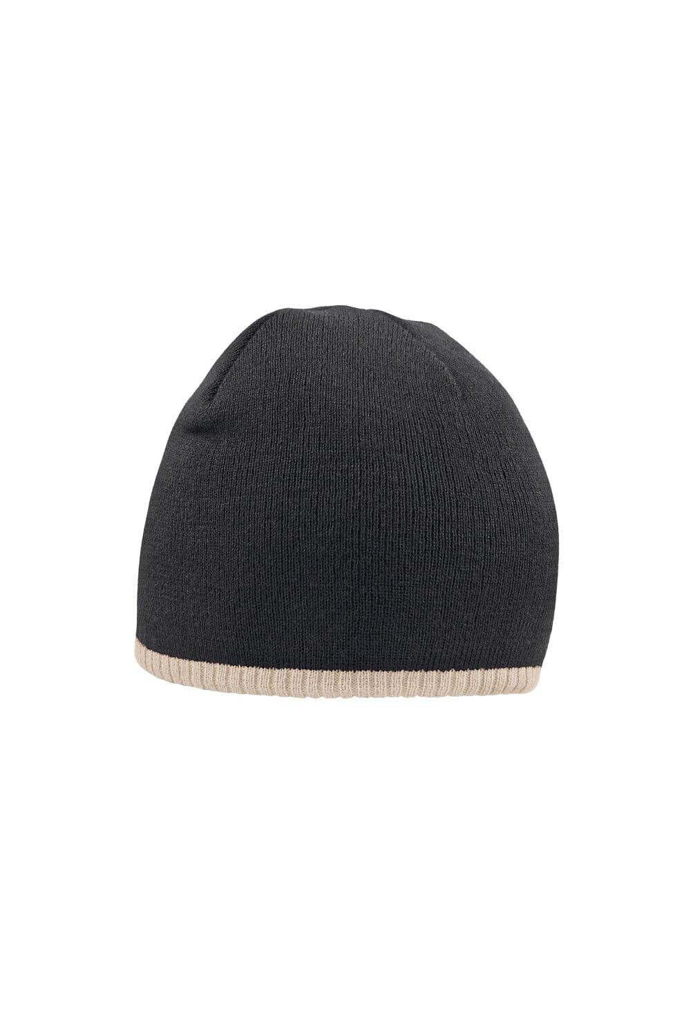 Двухцветная вязаная шапка Beechfield, черный
Двухцветная вязаная шапка Beechfield, черный