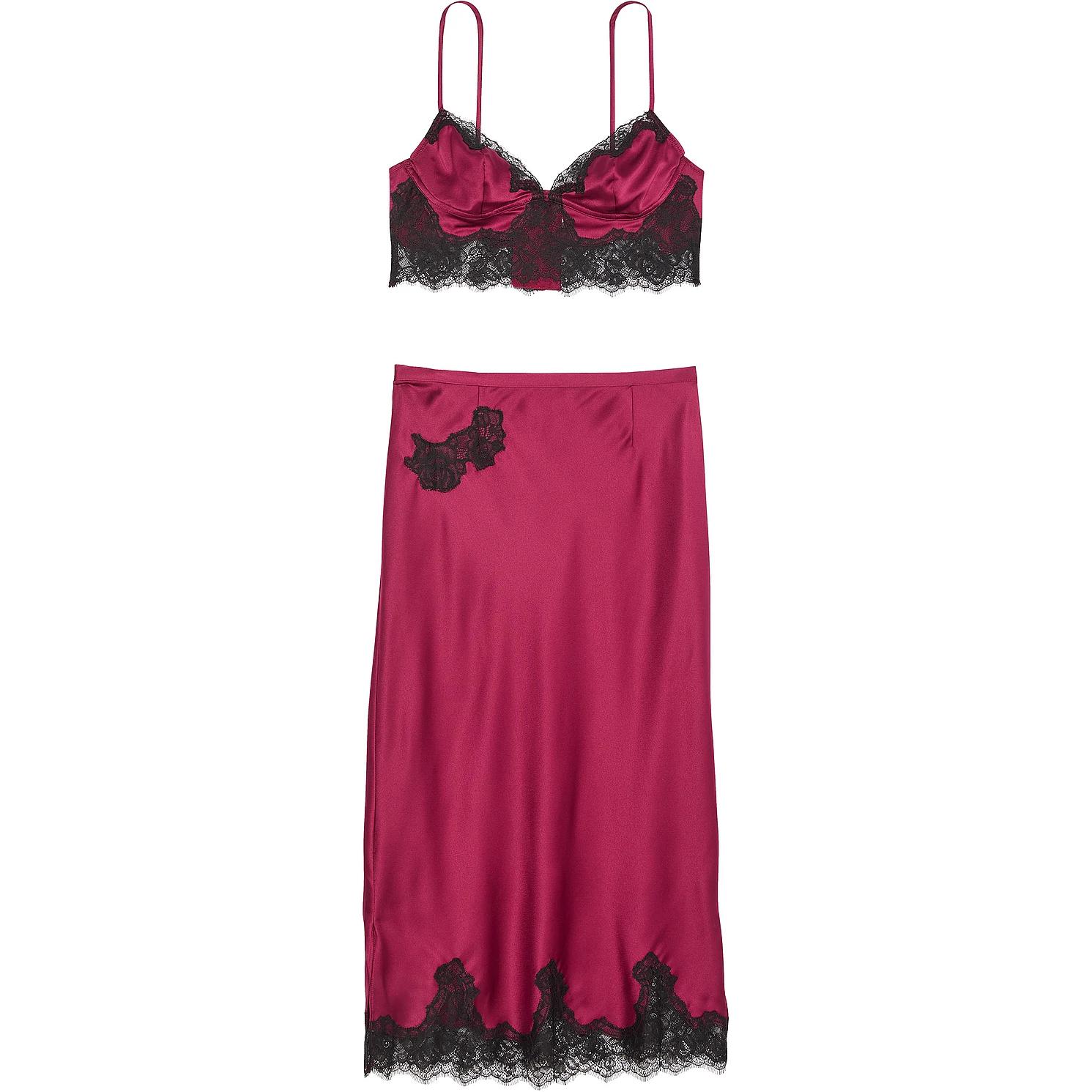 Victoria's Secret Сатиновая роза кружевной бордюр бралетт и миди-юбка комплект/CR пижамный комплект женский Gin Balin красный
Victoria's Secret Сатиновая роза кружевной бордюр бралетт и миди-юбка комплект/CR пижамный комплект женский Gin Balin красный