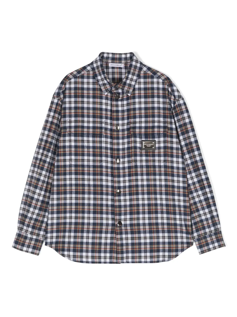Клетчатая рубашка с логотипом Dolce & Gabbana Kids, синий
Клетчатая рубашка с логотипом Dolce & Gabbana Kids, синий