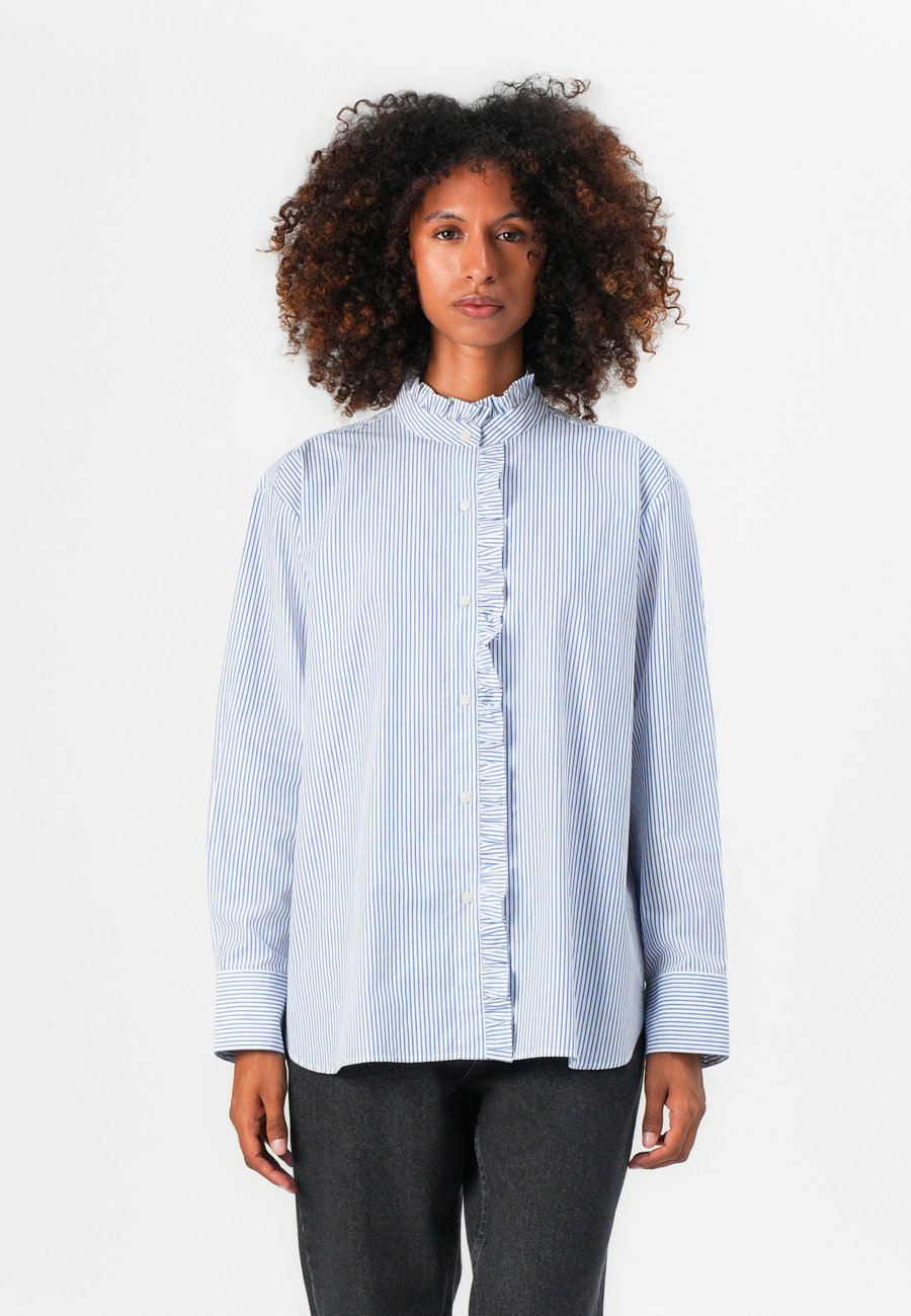 Блуза Tommy Hilfiger Button-down blouse, Blue/White/Blue
Блуза Tommy Hilfiger Button-down blouse, Blue/White/Blue