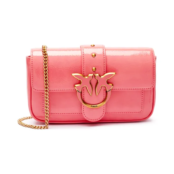 Кожаная сумка через плечо Love One Pinko, розовый
Кожаная сумка через плечо Love One Pinko, розовый