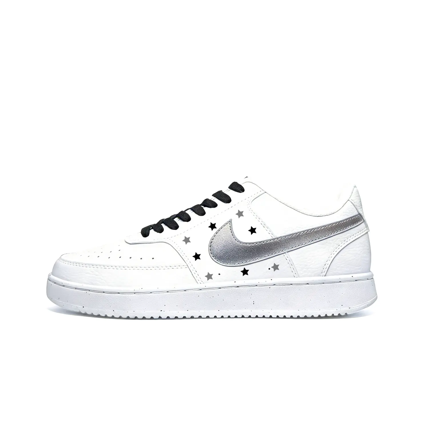 Nike Мужские скейтборд-кроссовки Court Vision 1 Silver Stars с износостойким низким верхом, серебристо-белый
Nike Мужские скейтборд-кроссовки Court Vision 1 Silver Stars с износостойким низким верхом, серебристо-белый