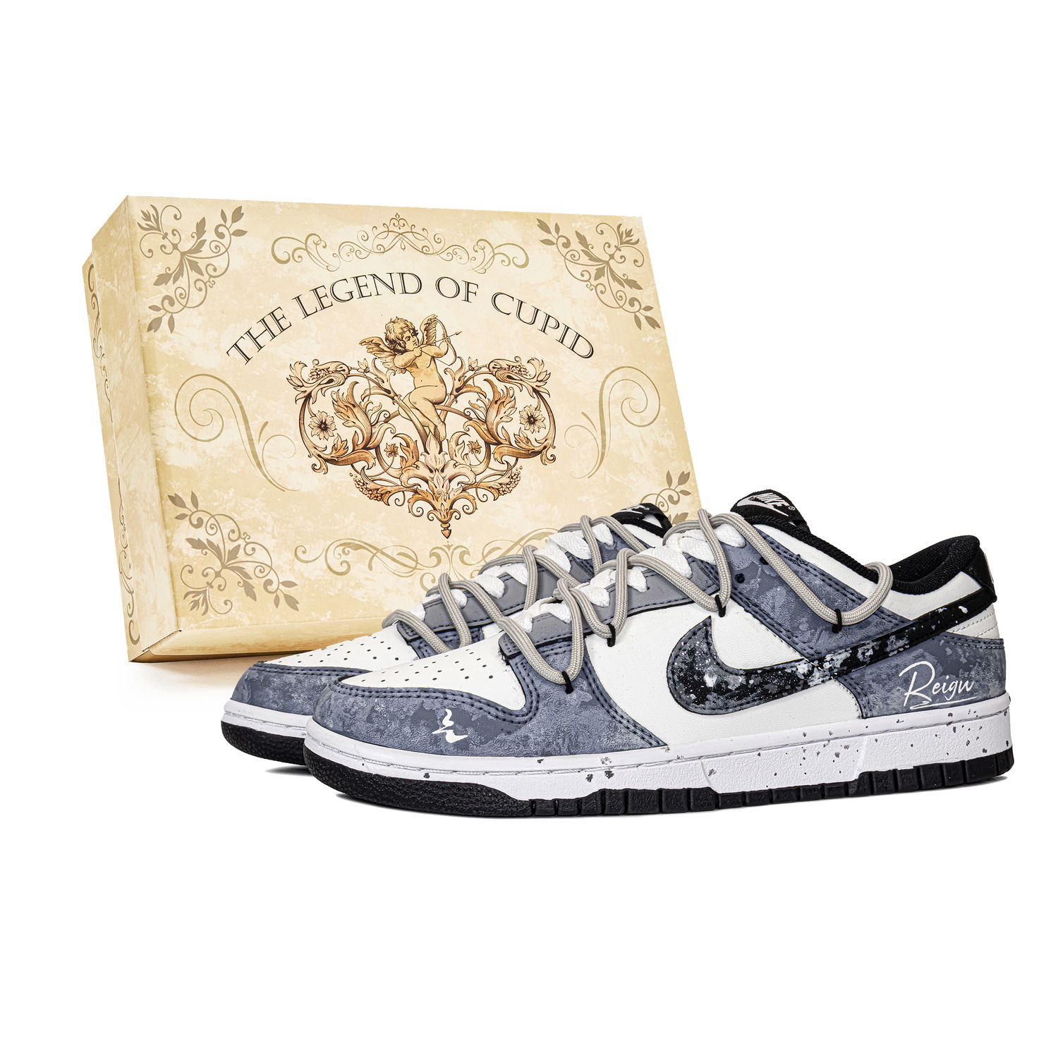 Dunk Gray Gull, Box устойчивые к истиранию низкие кроссовки для скейтбординга Unisex White Nike, синий
Dunk Gray Gull, Box устойчивые к истиранию низкие кроссовки для скейтбординга Unisex White Nike, синий