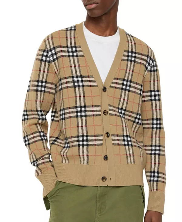 Кардиган из клетчатой хлопчатобумажной ткани Burberry, бежевый
Кардиган из клетчатой хлопчатобумажной ткани Burberry, бежевый