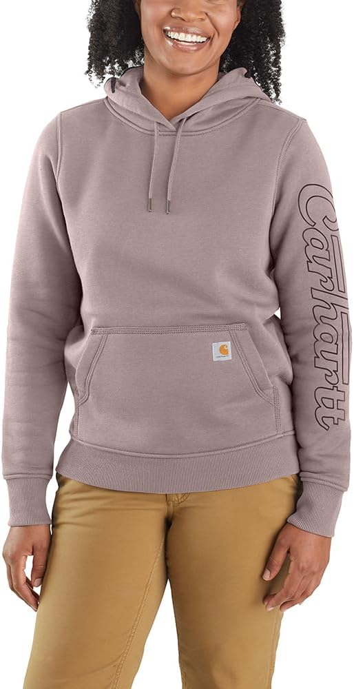 Carhartt Women's Rain Defender Relaxed Fit Midweight Graphic Sweatshirt, Mink
Carhartt Women's Rain Defender Relaxed Fit Midweight Graphic Sweatshirt, Mink