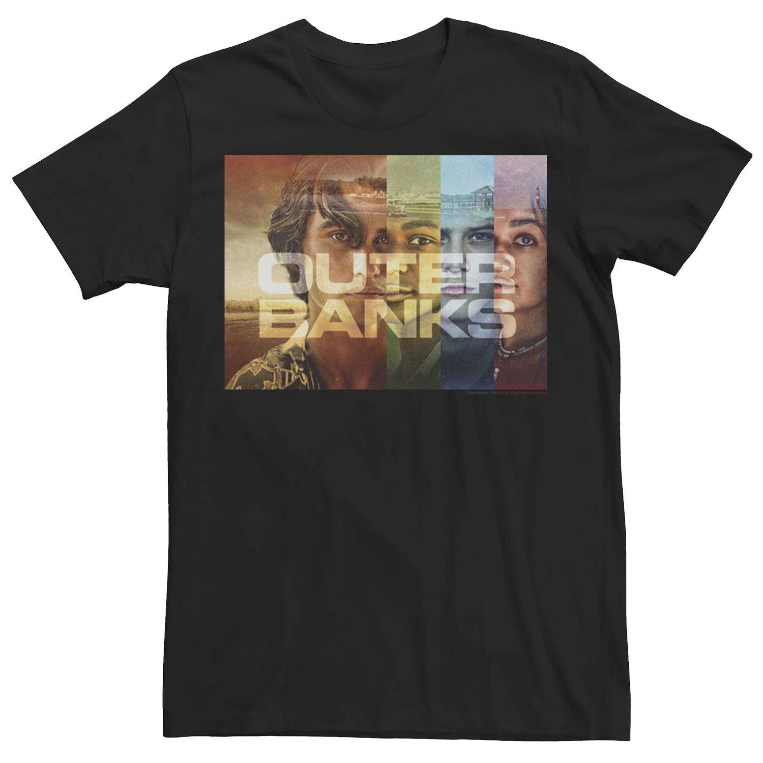 Мужская футболка с красочными портретами персонажей Netflix Outer Banks Licensed Character
Мужская футболка с красочными портретами персонажей Netflix Outer Banks Licensed Character