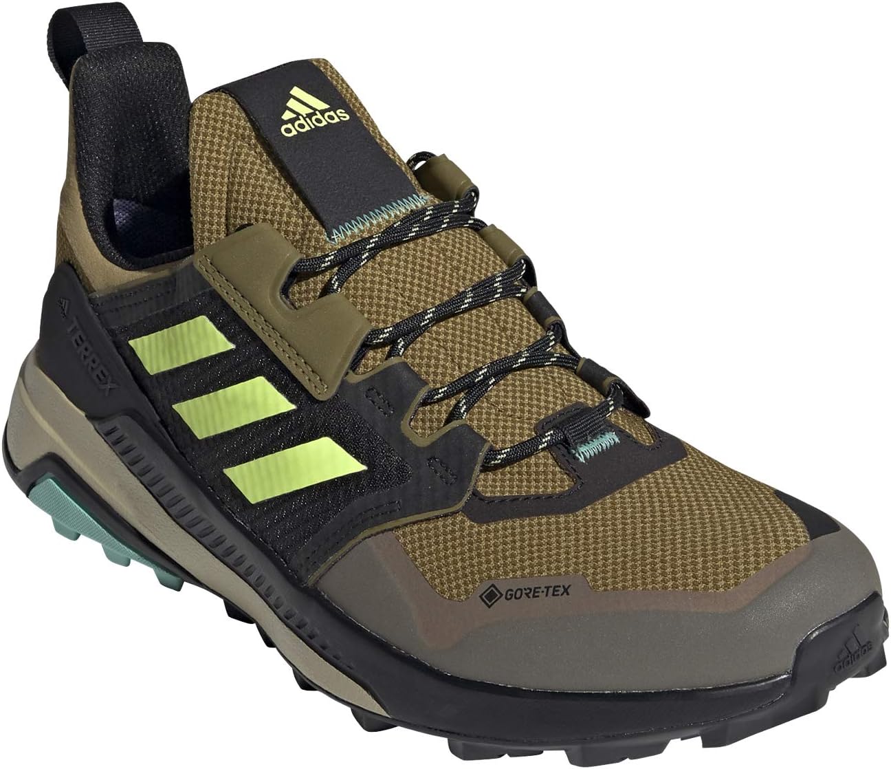 Мужские походные ботинки adidas Terrex Trailmaker с Gore-TEX, Wild Moss/Hi-res Yellow/Acid Mint
Мужские походные ботинки adidas Terrex Trailmaker с Gore-TEX, Wild Moss/Hi-res Yellow/Acid Mint